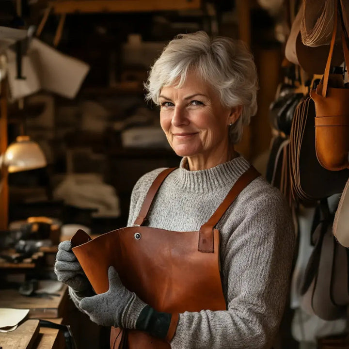 Anna | Chic Leather Bag with Kiss-Lock Closure