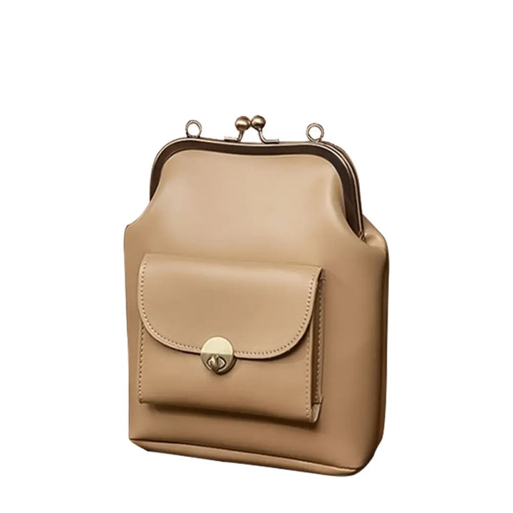 Anna | Chic Leather Bag with Kiss-Lock Closure