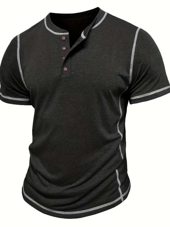 Orazio | Short Sleeve T Shirt With Button