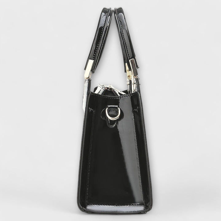 Janne | Glossy Croc Patterned Handbag