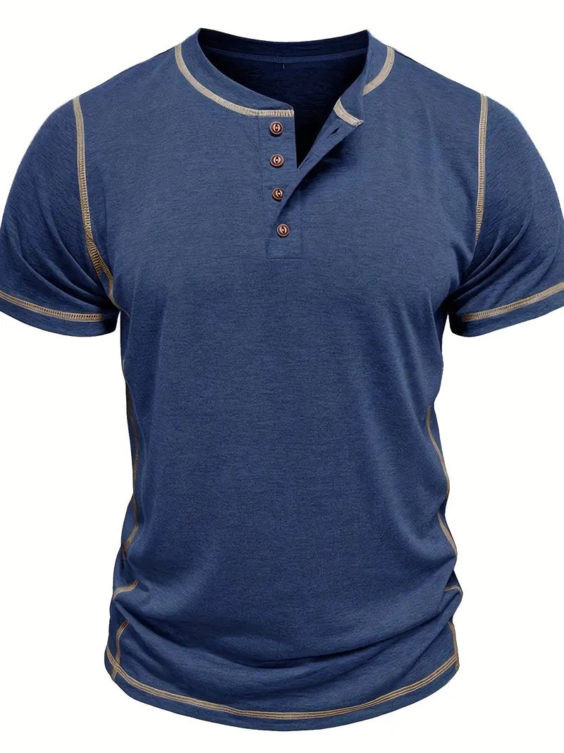 Orazio | Short Sleeve T Shirt With Button