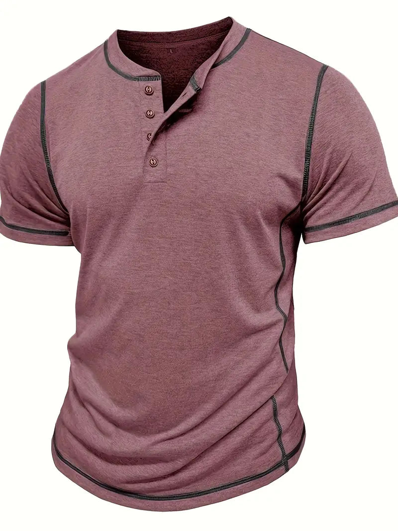 Orazio | Short Sleeve T Shirt With Button