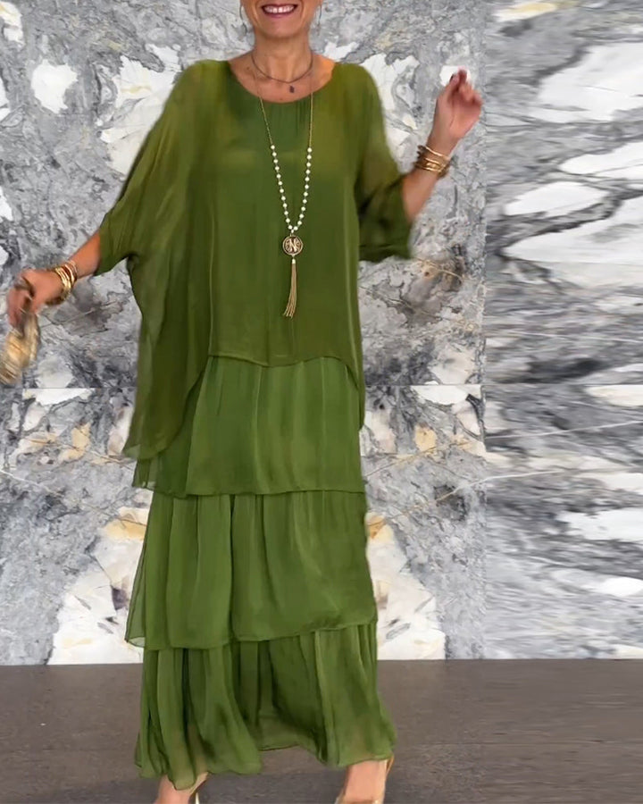 Morgan | Layered Green Maxi Dress