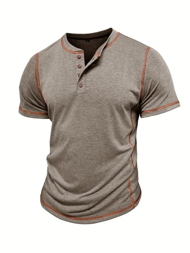 Orazio | Short Sleeve T Shirt With Button