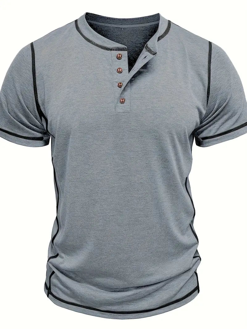 Orazio | Short Sleeve T Shirt With Button