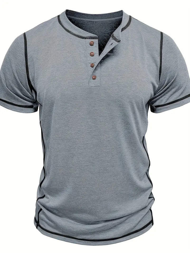 Orazio | Short Sleeve T Shirt With Button