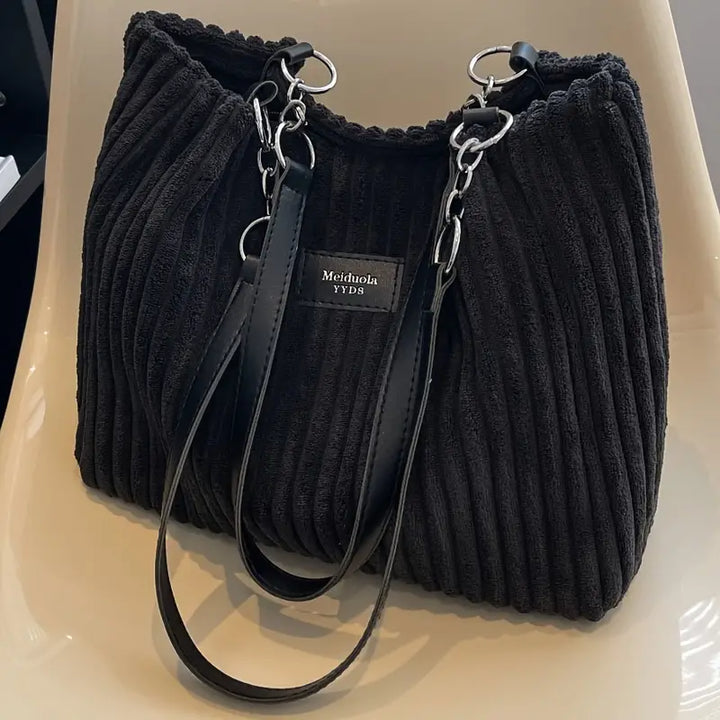 Maria | Fashionable Corduroy Tote Bag