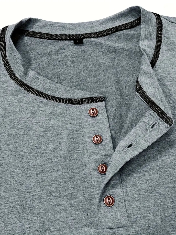 Orazio | Short Sleeve T Shirt With Button