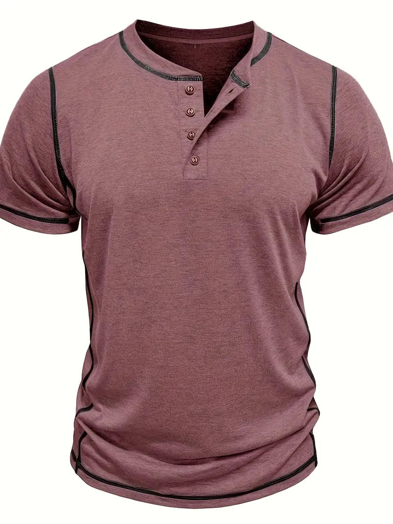 Orazio | Short Sleeve T Shirt With Button