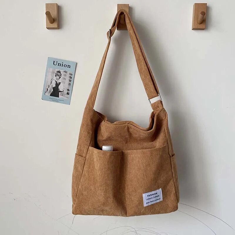 Alina | Casual Corduroy Multi-Pocket Shoulder Bag