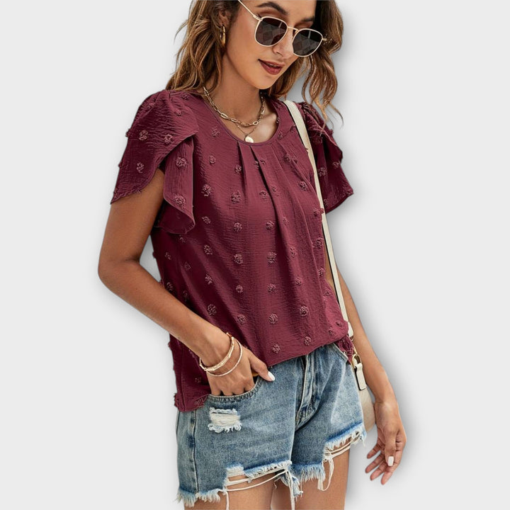 Charlotte – La blouse parfaite en Swiss-Dot