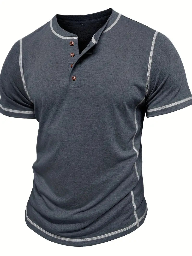 Orazio | Short Sleeve T Shirt With Button