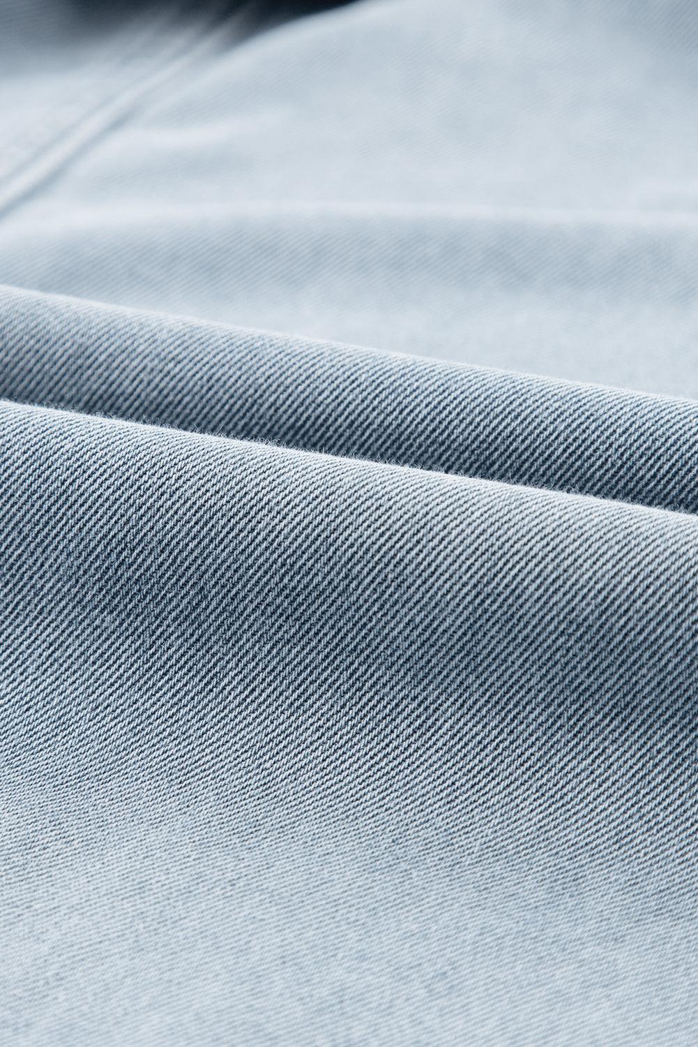 Harper | Elegant Denim Dress with Short Batwing Sleeves