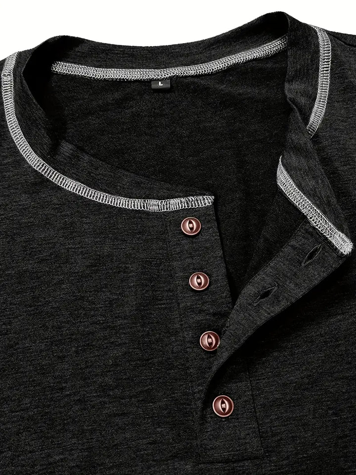 Orazio | Short Sleeve T Shirt With Button