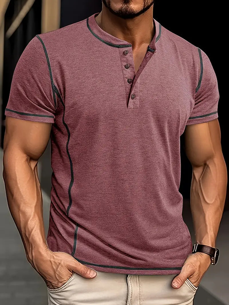 Orazio | Short Sleeve T Shirt With Button