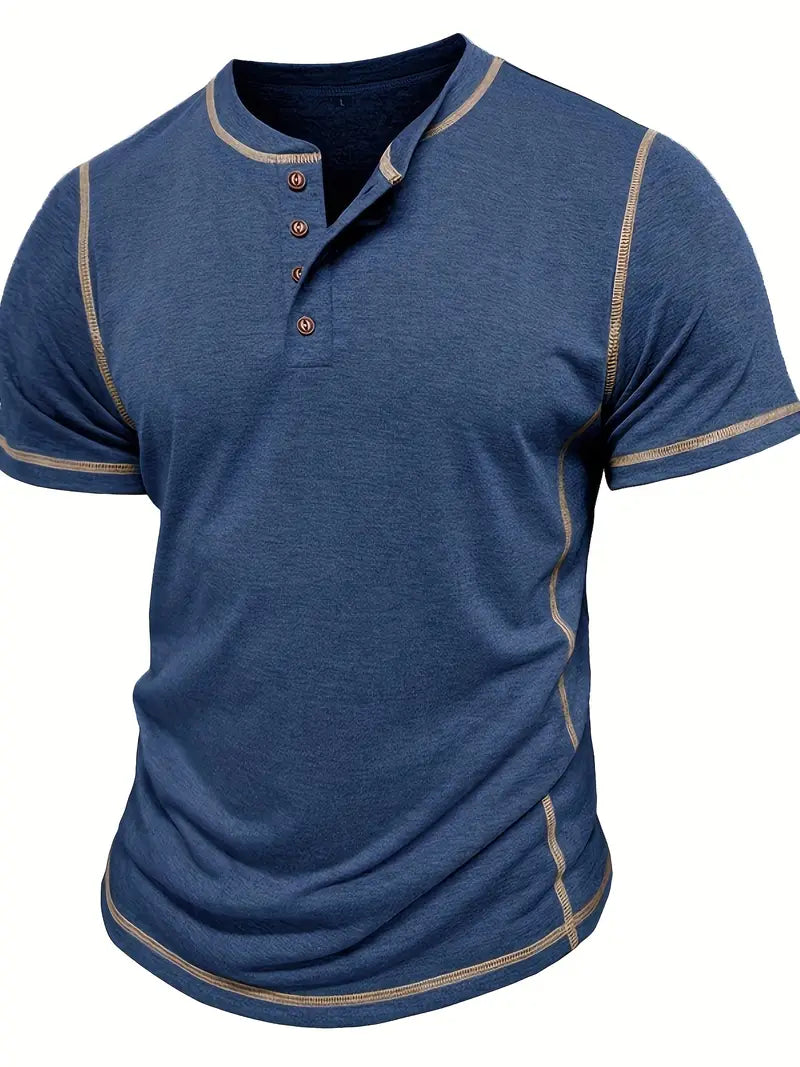 Orazio | Short Sleeve T Shirt With Button