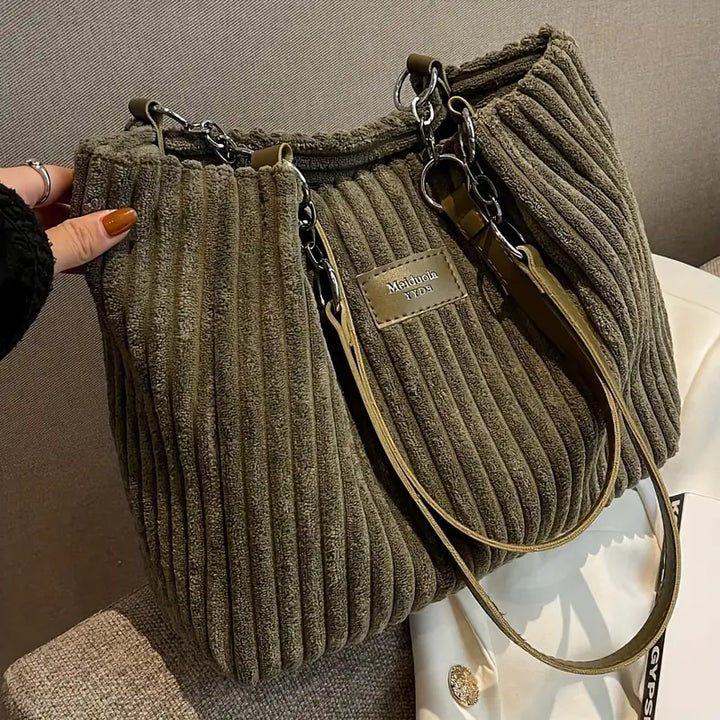 Onyx | Large Capacity Corduroy Tote Bag