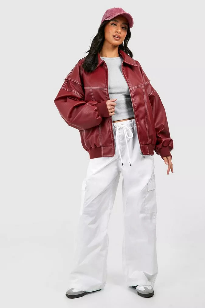Faye | Oversized Leather Jacket