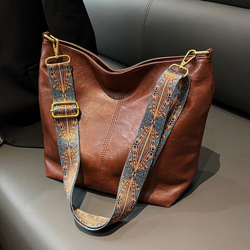 Alora | Vintage PU Leather Crossbody Shoulder Bag