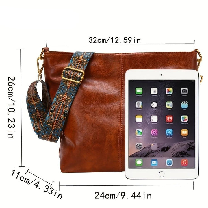 Alora | Vintage PU Leather Crossbody Shoulder Bag