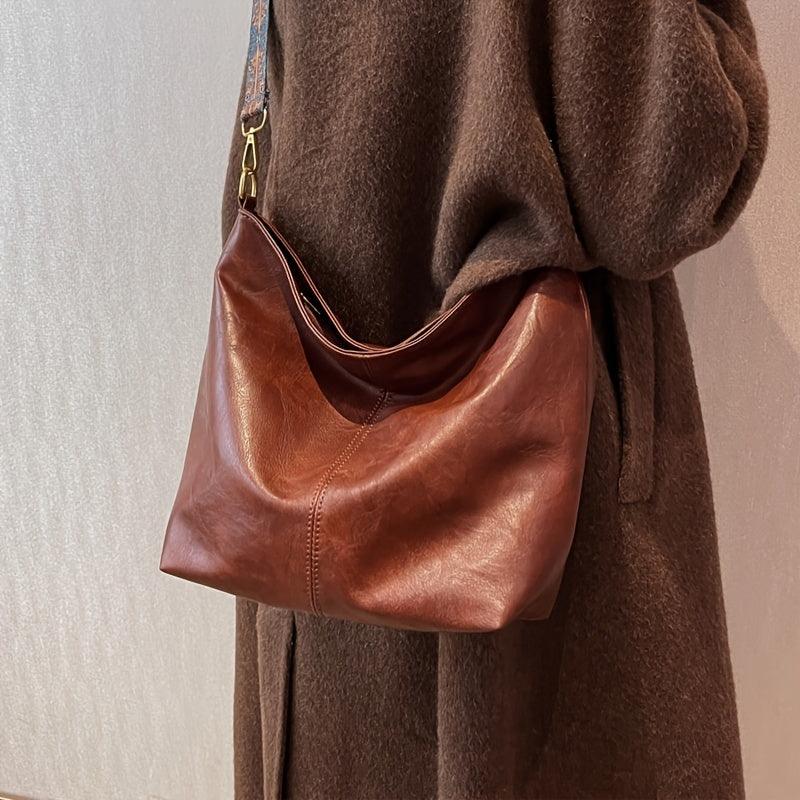 Alora | Vintage PU Leather Crossbody Shoulder Bag