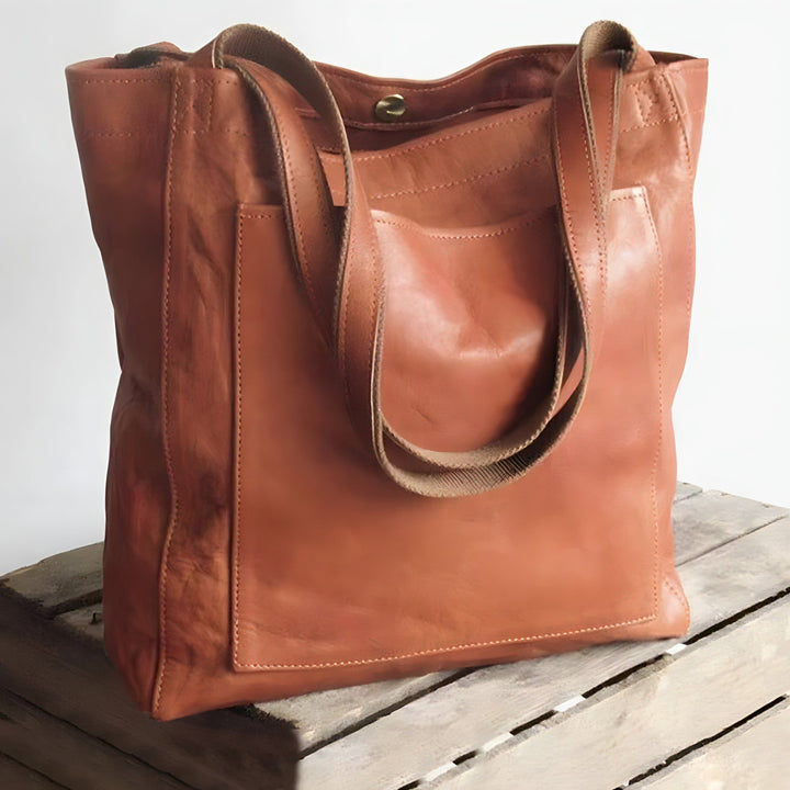 Opal | Stylish Multi-Pocket PU Leather Tote Bag