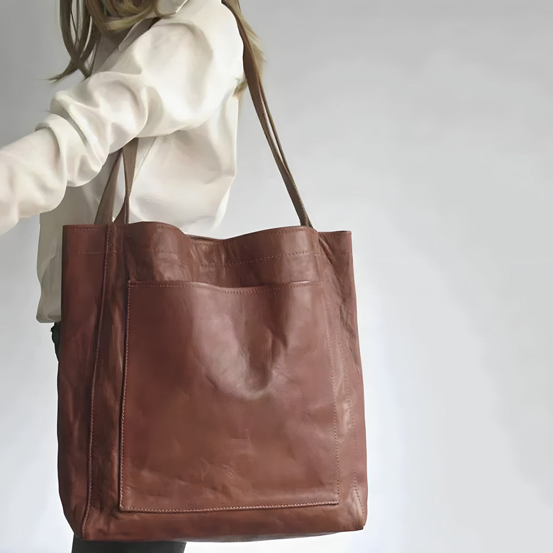 Opal | Stylish Multi-Pocket PU Leather Tote Bag