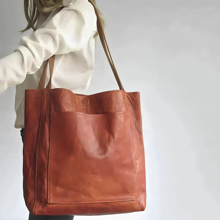 Opal | Stylish Multi-Pocket PU Leather Tote Bag