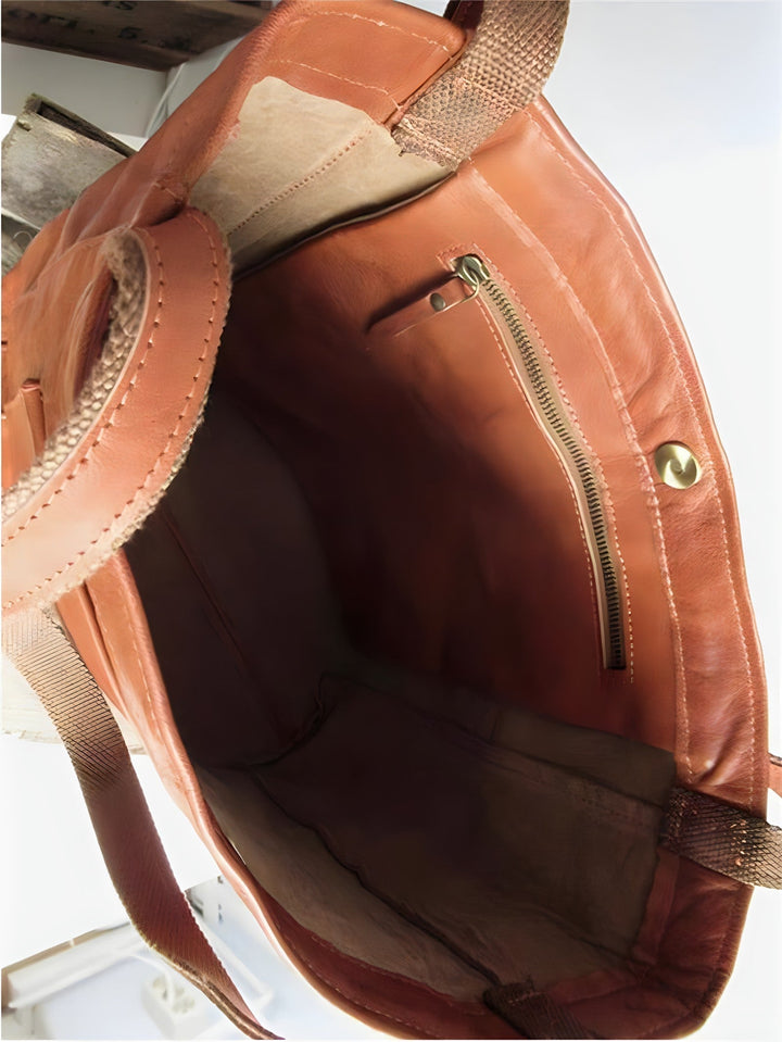 Opal | Stylish Multi-Pocket PU Leather Tote Bag