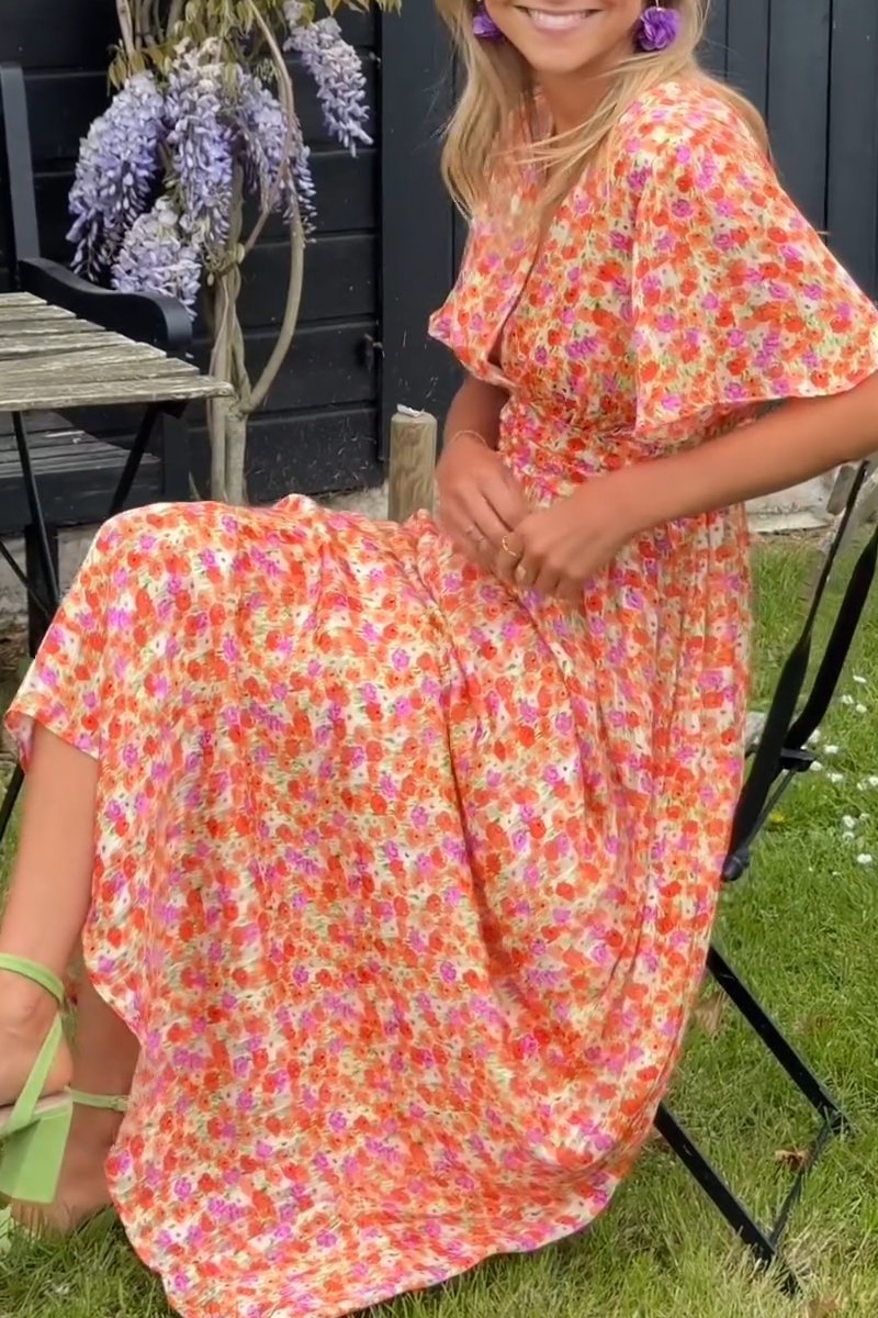 Pauline | Long Floral Pattern Dress
