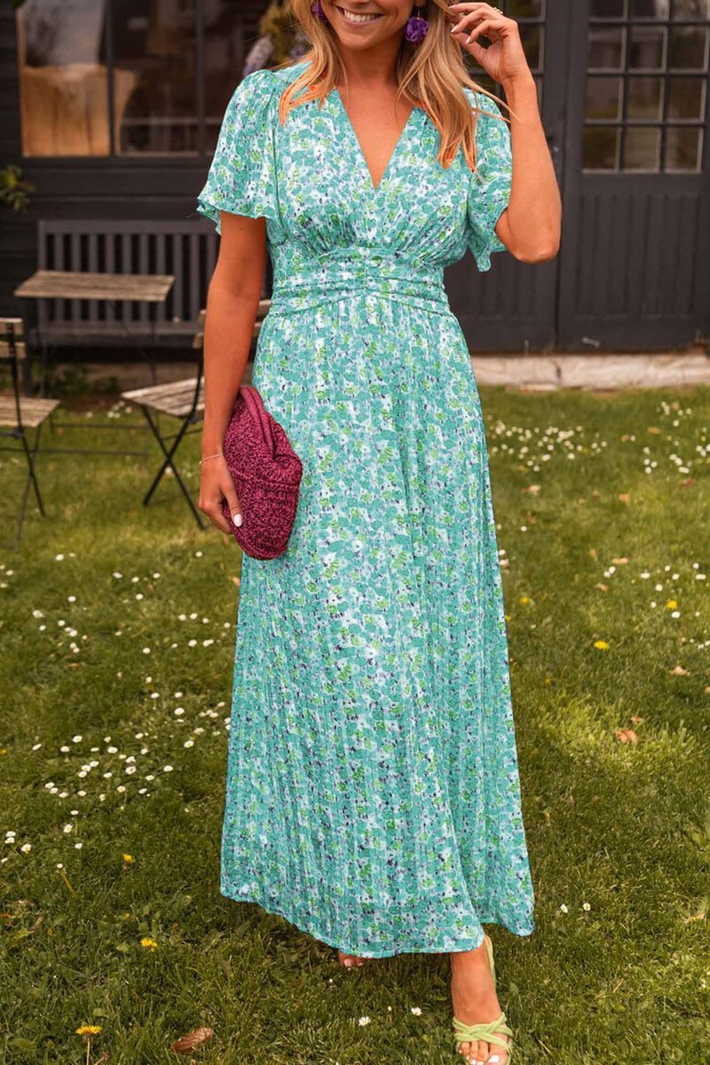 Pauline | Long Floral Pattern Dress
