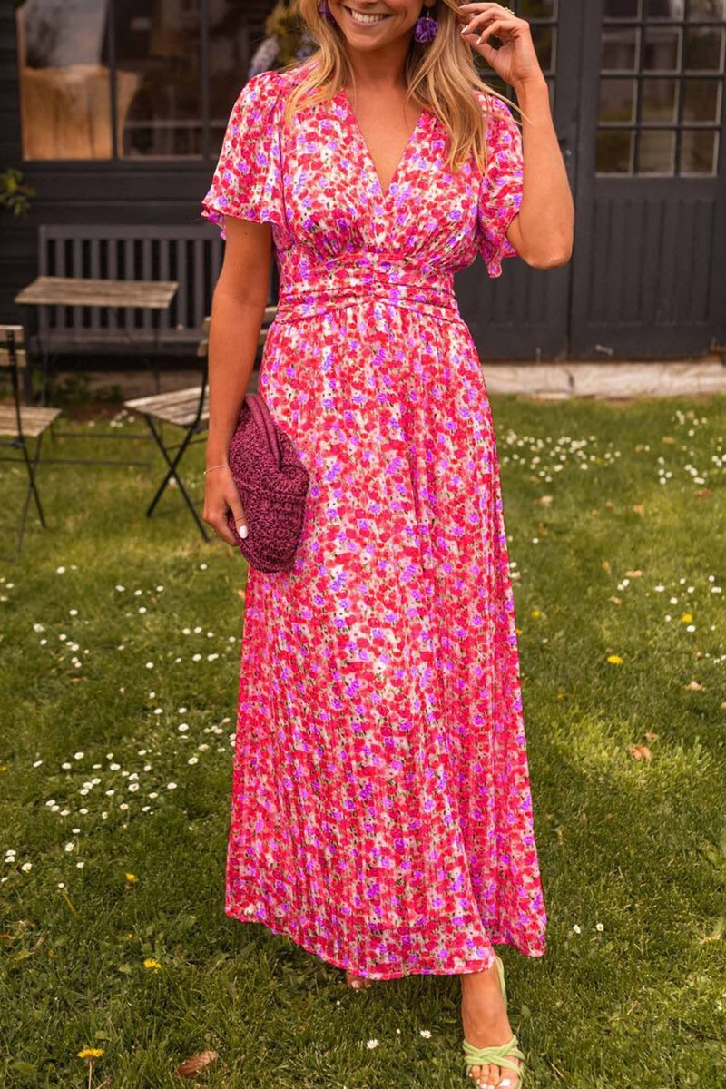 Pauline | Long Floral Pattern Dress