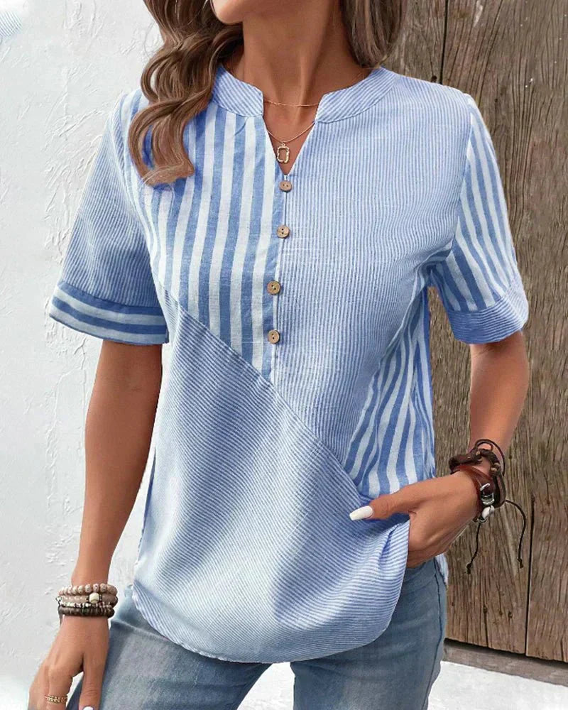 Monroe | Soft Striped Blouse