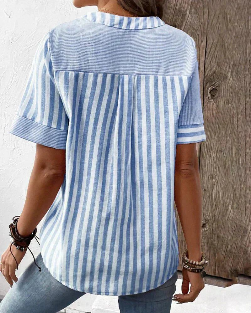 Monroe | Soft Striped Blouse