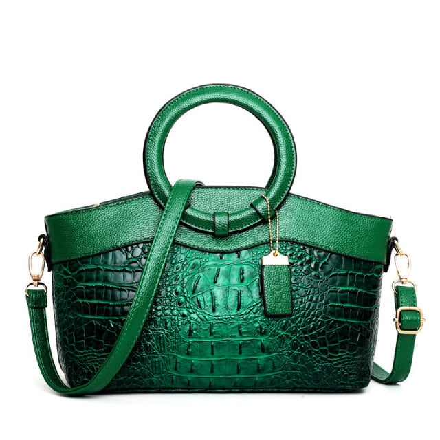 Oriana | Retro Gradient Crocodile Handbag