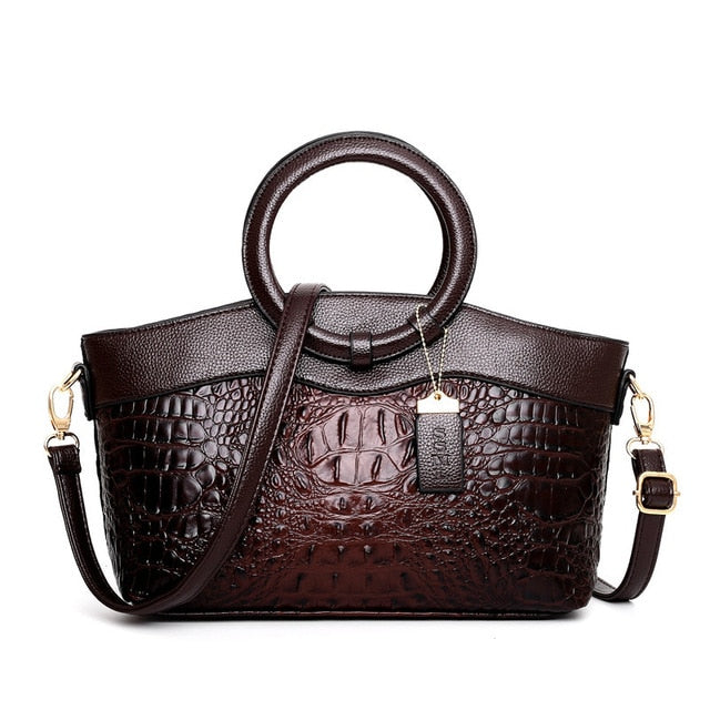 Oriana | Retro Gradient Crocodile Handbag