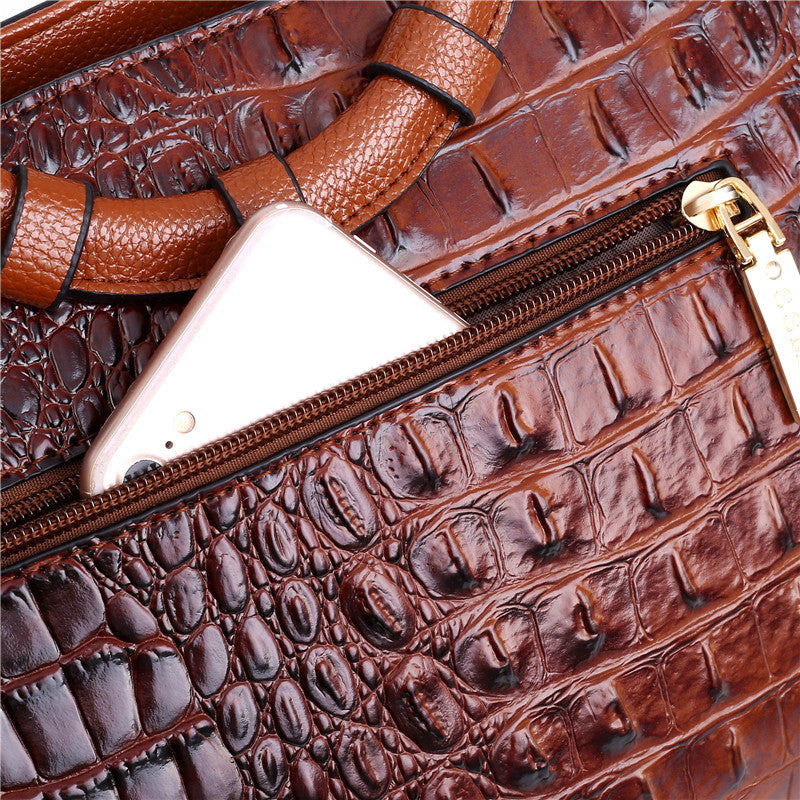 Oriana | Retro Gradient Crocodile Handbag