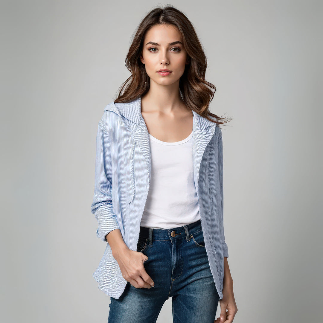 CHARLOTTE | Luxurious Hoodie-Blouse