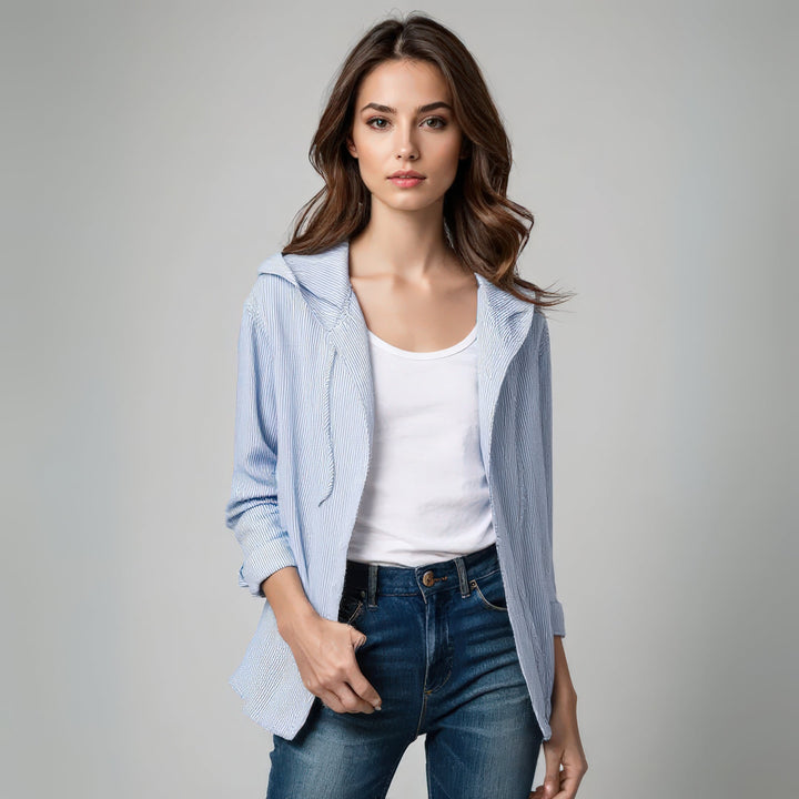 CHARLOTTE | Luxurious Hoodie-Blouse