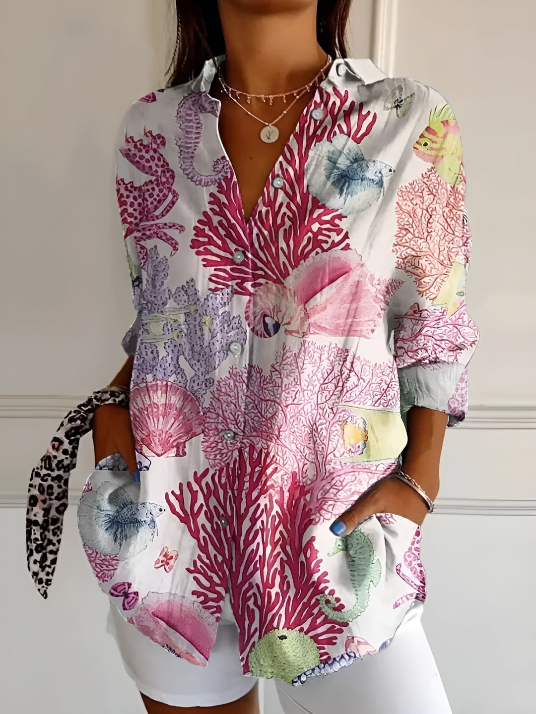 Avril | Chic Blouse with Whimsical Prints