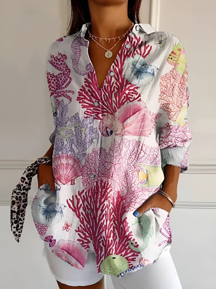 Avril | Chic Blouse with Whimsical Prints