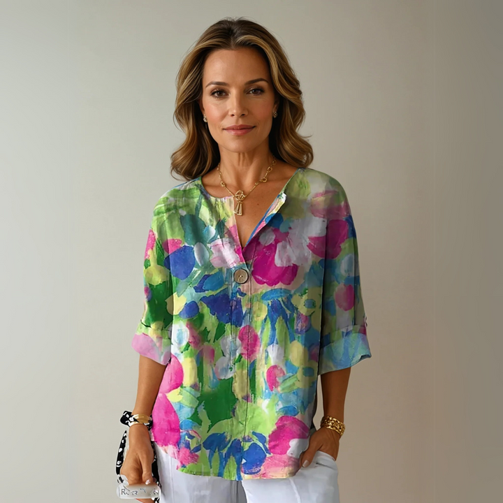 Arlene | Chic Floral Print Blouse